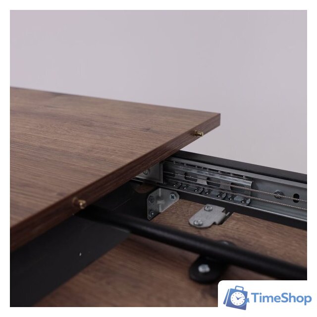 Кухонный стол Мамадома Tirk radial-94 раздвижной 94-126х64 (дуб веллингтон/черный) - Изображение №16 — Интернет-магазин Time-Shop