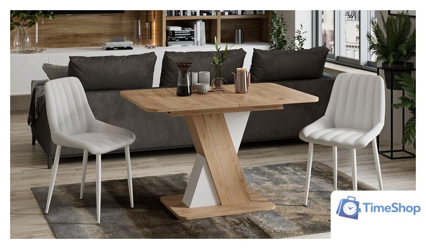 Кухонный стол Трия Люксембург тип 3 (дуб крафт золотой/белый) - Изображение №1 — Интернет-магазин Time-Shop