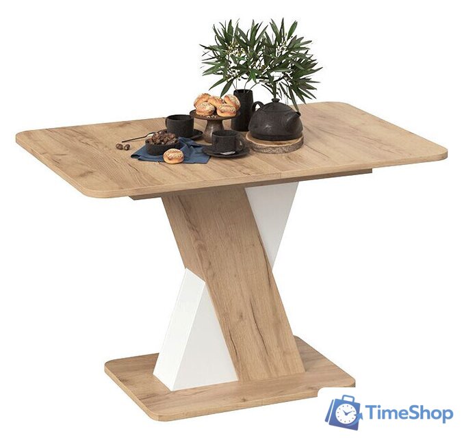 Кухонный стол Трия Люксембург тип 3 (дуб крафт золотой/белый) - Изображение №3 — Интернет-магазин Time-Shop