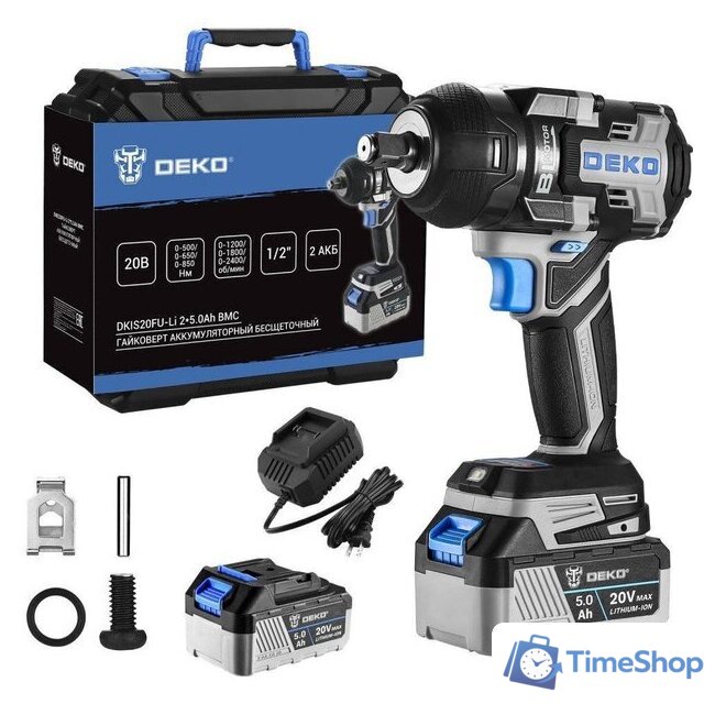 Гайковерт Deko DKIS20FU-Li 063-4433 (с 2-мя АКБ, кейс) - Изображение №1 — Интернет-магазин Time-Shop