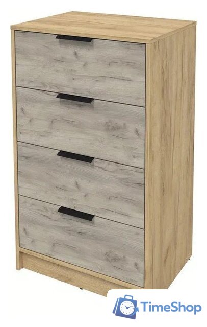 Комод Интерлиния Концепт КТ-К60 (дуб серый/дуб золотой) - Изображение №2 — Интернет-магазин Time-Shop