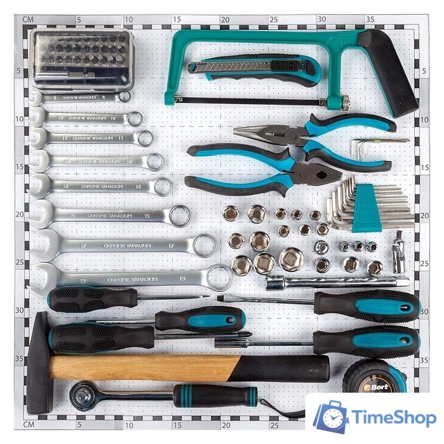 Универсальный набор инструментов Bort BTK-89 (84 предмета) - Изображение №5 — Интернет-магазин Time-Shop