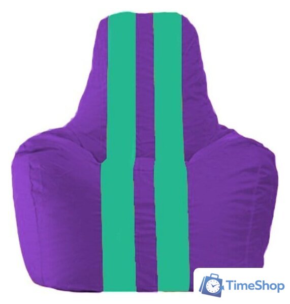 Кресло-мешок Flagman Спортинг С1.1-75 (фиолетовый/бирюзовый) - Изображение №1 — Интернет-магазин Time-Shop