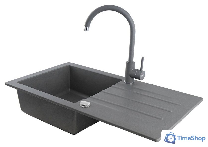 Кухонная мойка Kernau KGS A 50 1B1D Grey Metallic - Изображение №4 — Интернет-магазин Time-Shop
