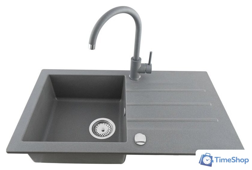 Кухонная мойка Kernau KGS A 50 1B1D Grey Metallic - Изображение №2 — Интернет-магазин Time-Shop