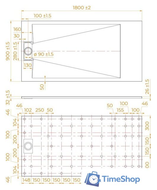 Душевой поддон RGW TUS-W 90x180 - Изображение №7 — Интернет-магазин Time-Shop