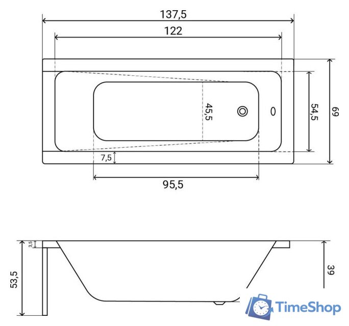 Ванна Lauter Estelle 140х70 21206040 - Изображение №28 — Интернет-магазин Time-Shop