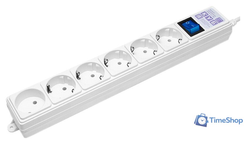 Сетевой фильтр Power Cube Куб SPG(5+1)-16B, 6 розеток, белый [SPG(5+1)-16B-3М] - Изображение №1 — Интернет-магазин Time-Shop