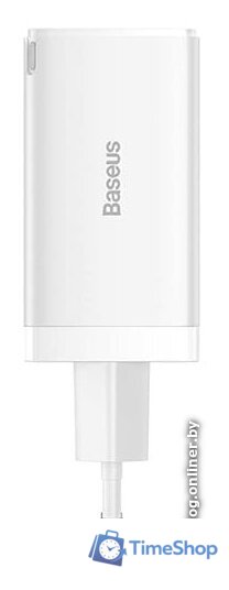 Сетевое зарядное Baseus GaN5 Pro Fast Charger 2C+U 65W (белый) - Изображение №1 — Интернет-магазин Time-Shop