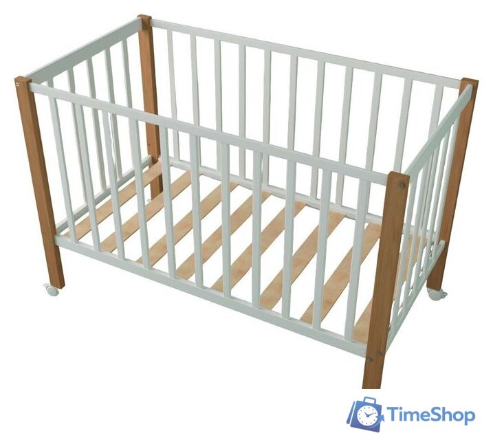 Классическая детская кроватка СКВ-Компани 3190111-6 (белый бук) - Изображение №1 — Интернет-магазин Time-Shop