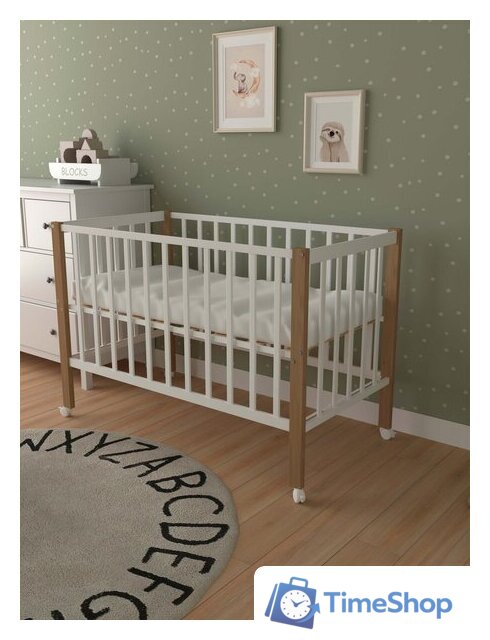 Классическая детская кроватка СКВ-Компани 3190111-6 (белый бук) - Изображение №3 — Интернет-магазин Time-Shop