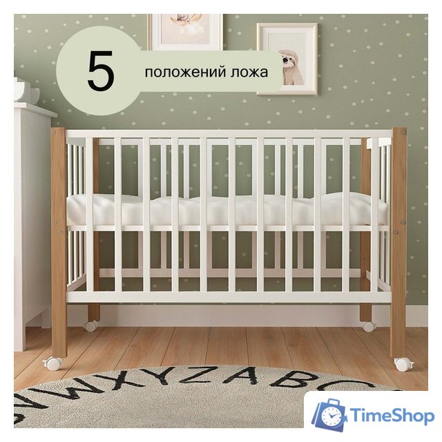 Классическая детская кроватка СКВ-Компани 3190111-6 (белый бук) - Изображение №6 — Интернет-магазин Time-Shop