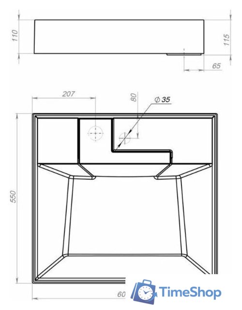 Накладка сливного гарнитура Versalia Monica - Изображение №5 — Интернет-магазин Time-Shop