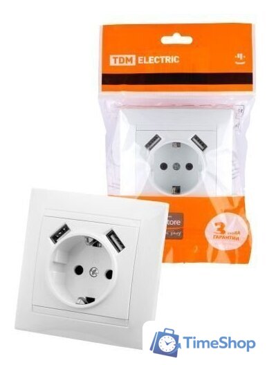 Розетка TDM Electric Лама SQ1815-0042 (белый) - Изображение №1 — Интернет-магазин Time-Shop