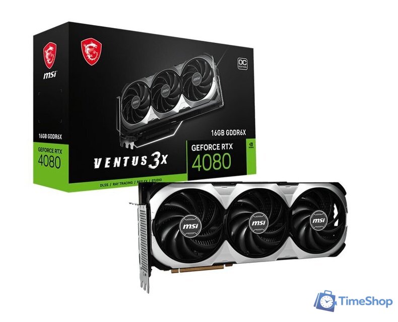 Видеокарта MSI GeForce RTX 4080 16GB Ventus 3X OC - Изображение №2 — Интернет-магазин Time-Shop