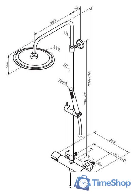 Душевая система  Damixa Scandinavian Pure 936800000 - Изображение №7 — Интернет-магазин Time-Shop