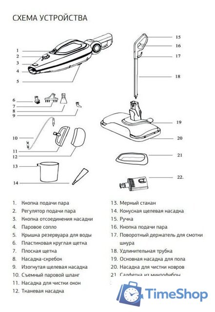 Паровая швабра StarWind SSM5575 (золотистый/темно-серый) - Изображение №2 — Интернет-магазин Time-Shop
