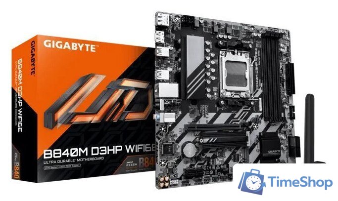 Материнская плата Gigabyte B840M D3HP WiFi6E - Изображение №4 — Интернет-магазин Time-Shop