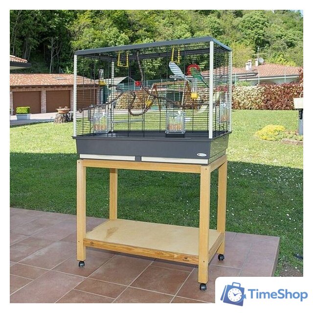 Клетка Ferplast Piano 6 (серый) 52064811W2 - Изображение №3 — Интернет-магазин Time-Shop