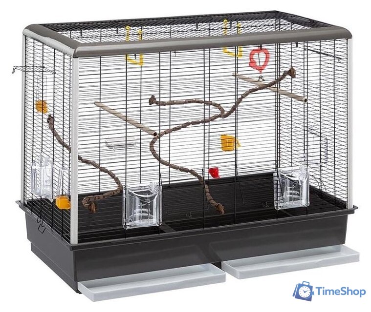 Клетка Ferplast Piano 6 (серый) 52064811W2 - Изображение №9 — Интернет-магазин Time-Shop