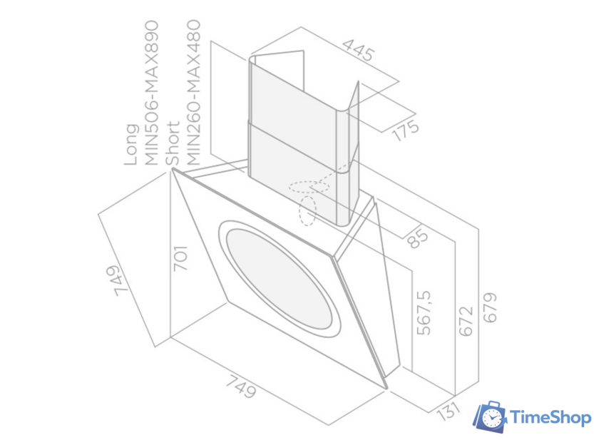 Кухонная вытяжка Elica OM AIR WH/F/75 - Изображение №5 — Интернет-магазин Time-Shop