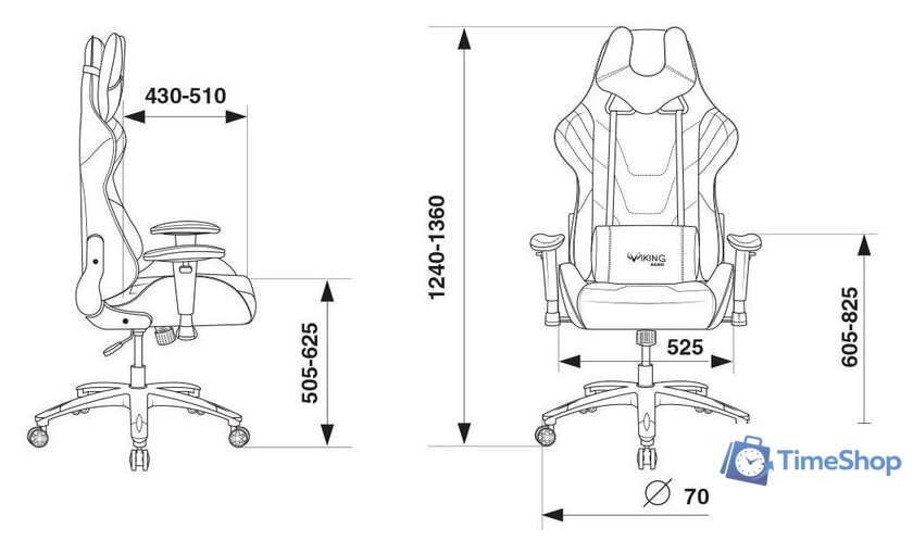 Игровое (геймерское) кресло Zombie Viking 4 Aero Black Edition (черный) - Изображение №12 — Интернет-магазин Time-Shop