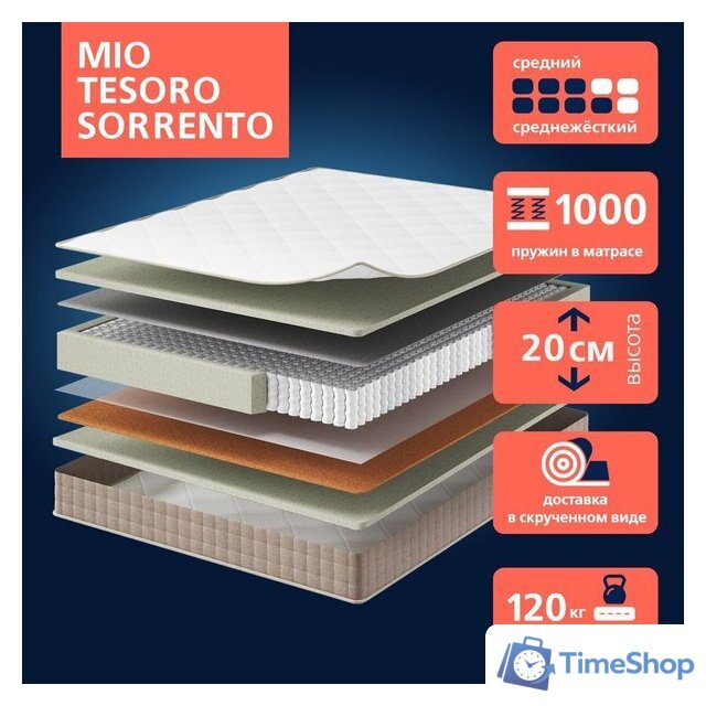 Матрас Mio Tesoro Sorrento 120x190 - Изображение №1 — Интернет-магазин Time-Shop