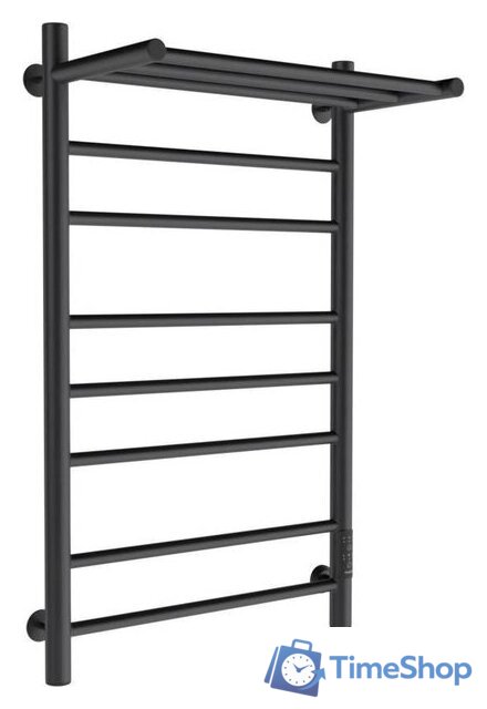 Полотенцесушитель Маргроид Ferrum Вид 10 СНШ 80x50 с полкой, Черный матовый, скрытого монтажа, таймер справа - Изображение №1 — Интернет-магазин Time-Shop