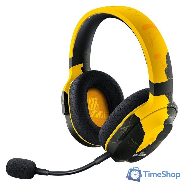 Наушники Razer Barracuda X PUBG: Battlegrounds Edition (черный/желтый) - Изображение №1 — Интернет-магазин Time-Shop