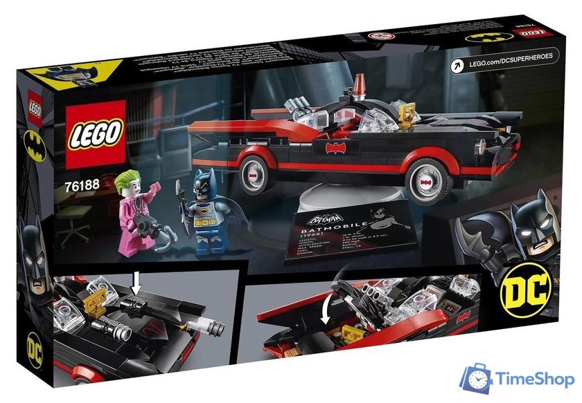 Конструктор LEGO DC Super Heroes 76188 Бэтмобиль из классического сериала Бэтмен - Изображение №2 — Интернет-магазин Time-Shop