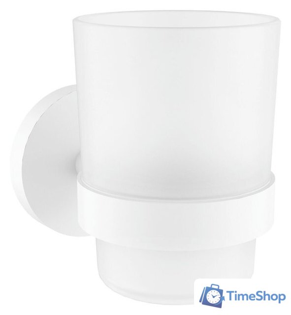 Набор аксессуаров для ванной Wellsee Finishing Touch 182515002 (мыльница, стакан для зубных щеток, дозатор для жидкого мыла, крючок 2 шт, матовый белый) - Изображение №4 — Интернет-магазин Time-Shop