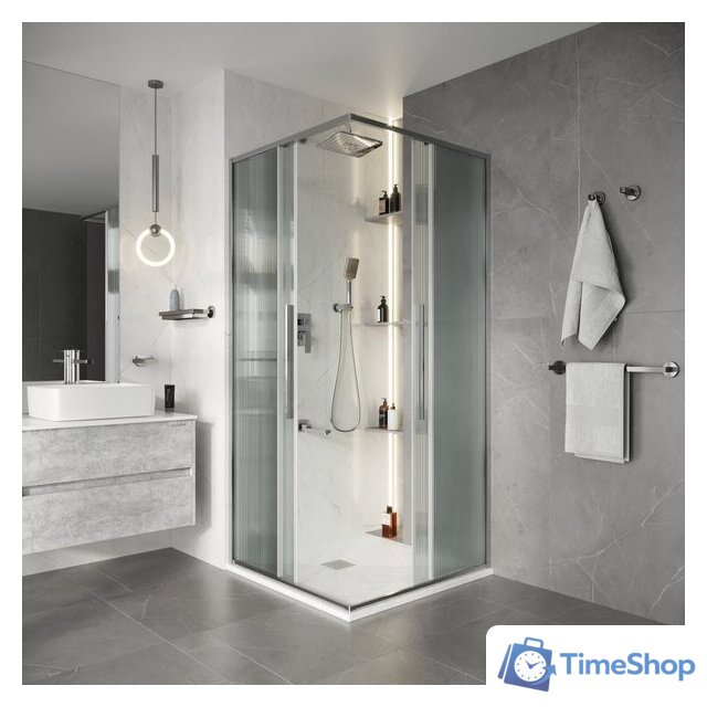 Душевой уголок Niagara Nova NG-4622-34 80x80x195 (хром/рифленое стекло) - Изображение №9 — Интернет-магазин Time-Shop