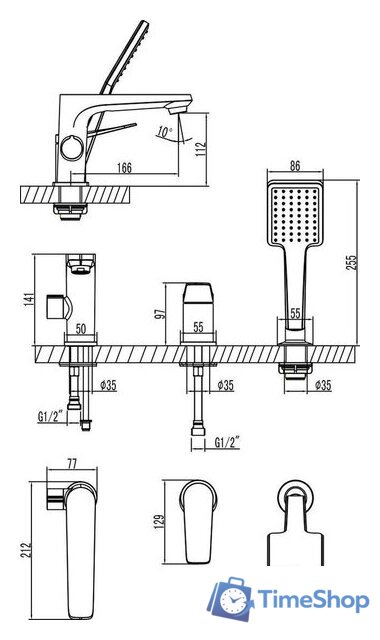 Смеситель Lemark Bronx LM3745GM - Изображение №2 — Интернет-магазин Time-Shop