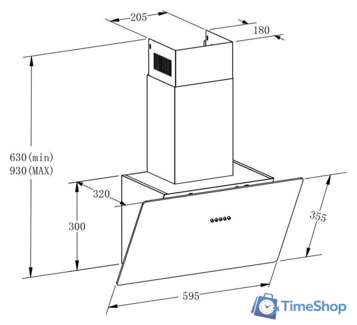 Кухонная вытяжка Meferi AIRBOX60BK Light - Изображение №16 — Интернет-магазин Time-Shop