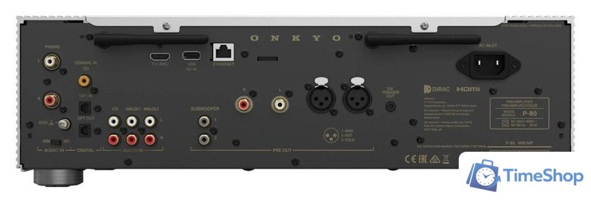 Предварительный усилитель Onkyo P-80 (серебристый) - Изображение №5 — Интернет-магазин Time-Shop