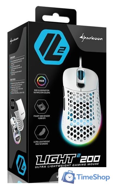 Игровая мышь Sharkoon Mysz Light2 200 (белый) - Изображение №9 — Интернет-магазин Time-Shop