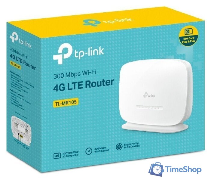 4G Wi-Fi роутер TP-Link TL-MR105 - Изображение №4 — Интернет-магазин Time-Shop