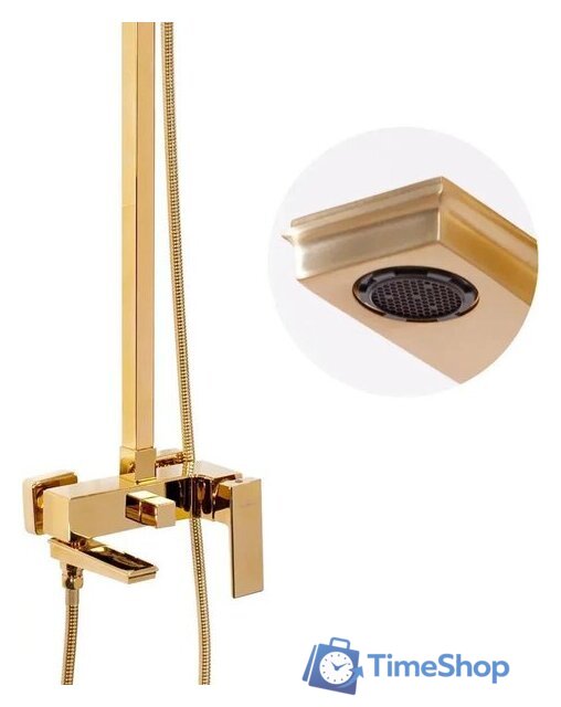 Душевая система  Hansberge H5070 (золото глянец) - Изображение №2 — Интернет-магазин Time-Shop