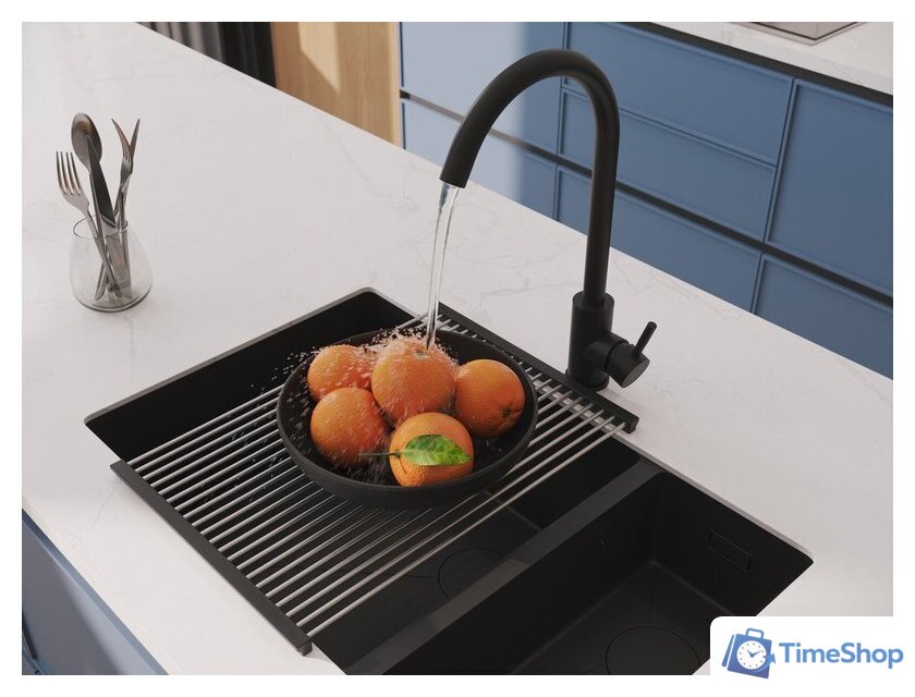 Смеситель Cersanit Cомо однорычажный 68243 (черный) - Изображение №12 — Интернет-магазин Time-Shop