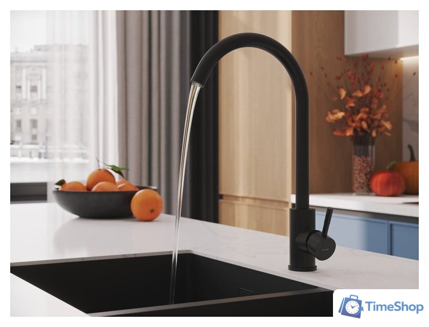 Смеситель Cersanit Cомо однорычажный 68243 (черный) - Изображение №11 — Интернет-магазин Time-Shop