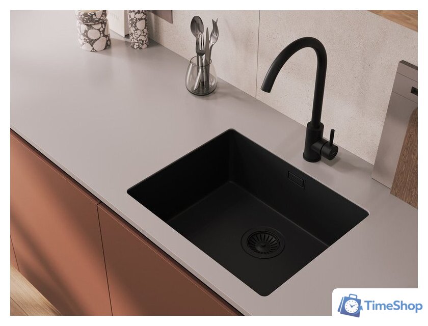 Смеситель Cersanit Cомо однорычажный 68243 (черный) - Изображение №9 — Интернет-магазин Time-Shop