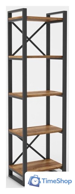 Стеллаж Hype Mebel Стандарт 50x200 (черный/дуб галифакс олово) - Изображение №1 — Интернет-магазин Time-Shop