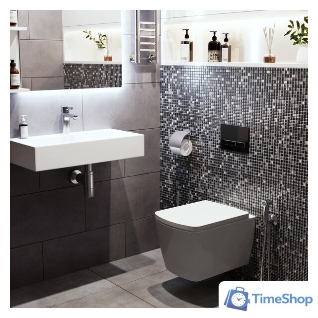 Инсталляция для унитаза Lavinia Boho Relfix 5 в 1 77010039 (черное стекло) - Изображение №5 — Интернет-магазин Time-Shop