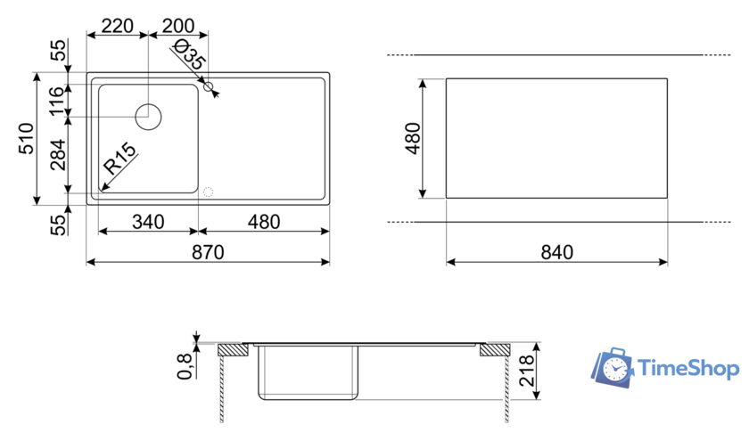 Кухонная мойка Smeg LFT861S - Изображение №2 — Интернет-магазин Time-Shop