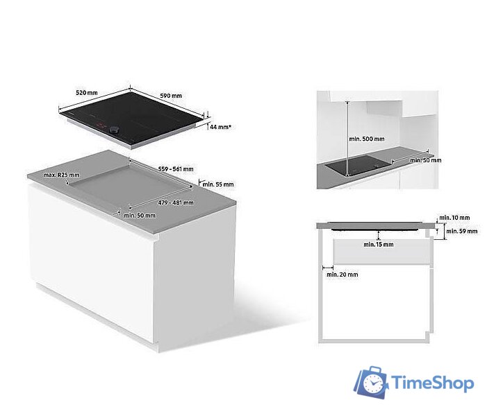 Варочная панель Samsung NZ64B5046GK - Изображение №3 — Интернет-магазин Time-Shop