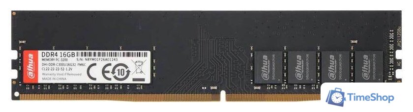 Оперативная память Dahua 16ГБ DDR4 3200 МГц DHI-DDR-C300U16G32 - Изображение №1 — Интернет-магазин Time-Shop