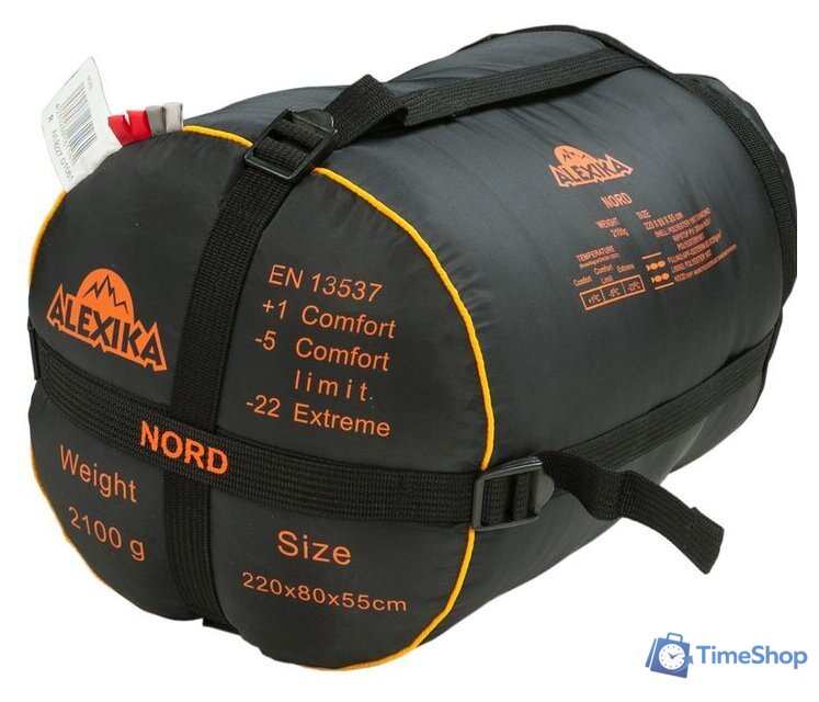 Спальный мешок AlexikA Nord 220 (левая молния, красный) - Изображение №5 — Интернет-магазин Time-Shop