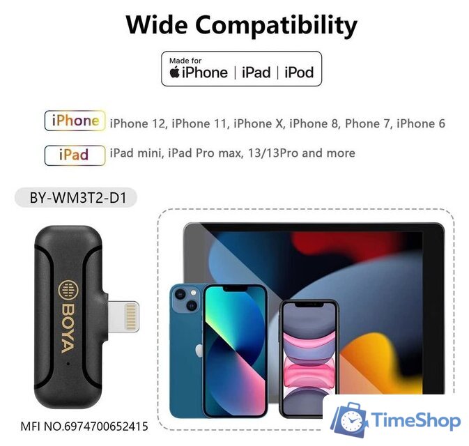 Радиосистема BOYA BY-WM3T2-D1 - Изображение №4 — Интернет-магазин Time-Shop