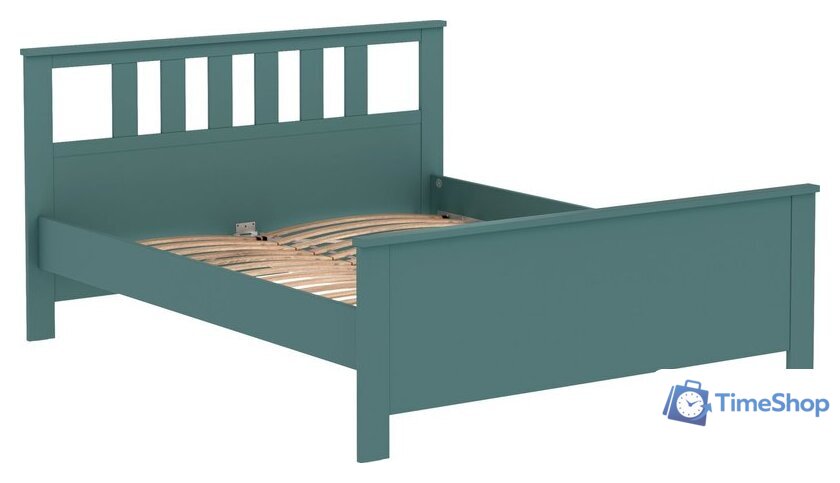 Кровать Mio Tesoro Сага 140x200 2.08.04.060.16 (темно-бирюзовый/ясень) - Изображение №1 — Интернет-магазин Time-Shop