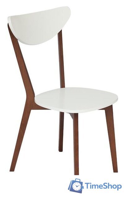 Стул TetChair Maxi жесткое сиденье (белый/бук коричневый) - Изображение №1 — Интернет-магазин Time-Shop